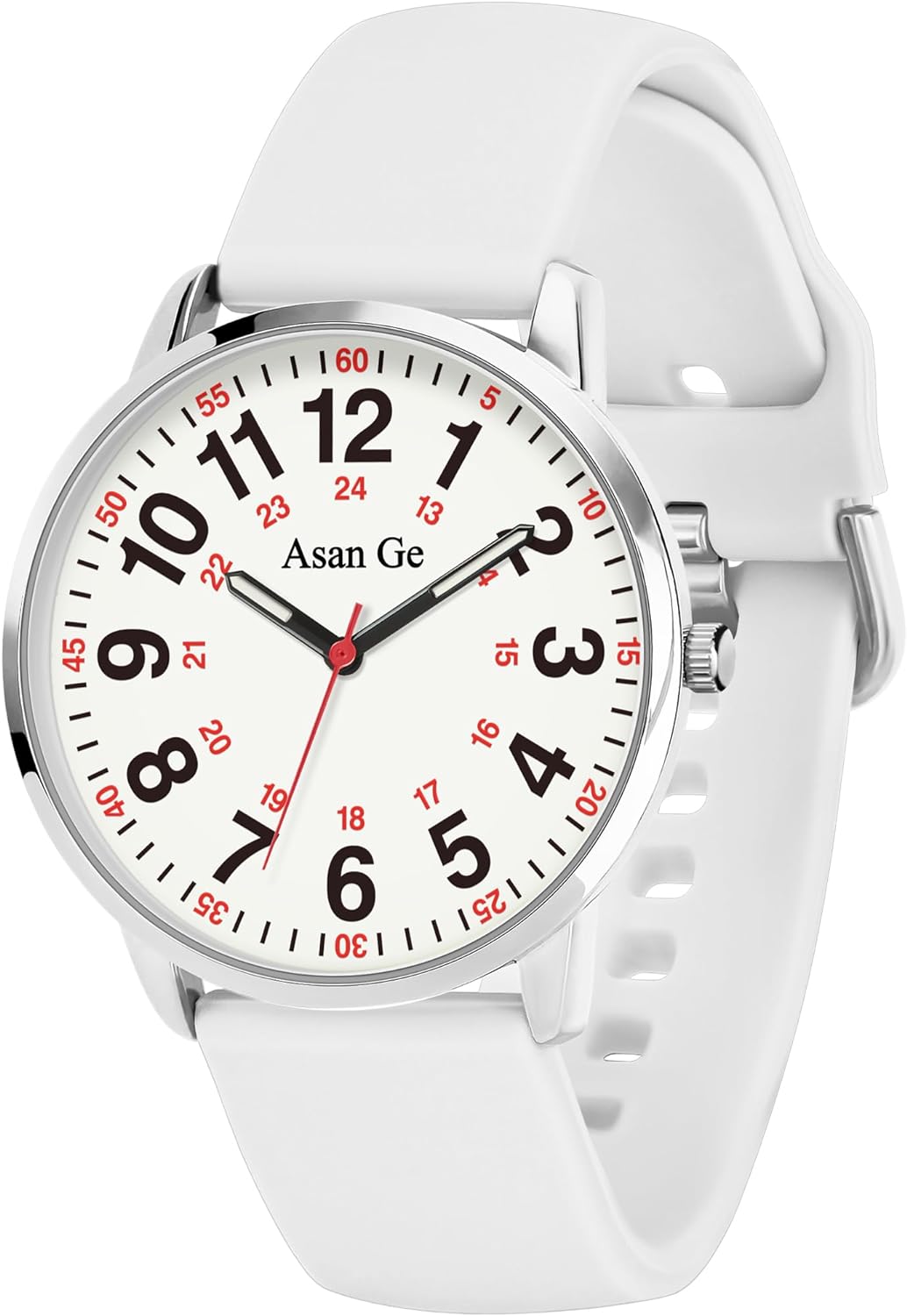 71qHhbtDL._AC_SL1500_.jpg Professionals Students Women Men Waterproof Watch 24 Hour Time - Image 1